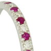 Ruby Diamond Pave Ring in 18K White Gold - Image 2