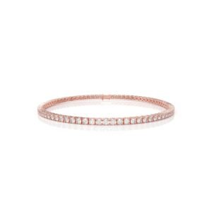 4.29 Carat Natural Diamond Diamond Tennis Bracelet in 18K Gold – 2.5MM Luxury Bracelet Dubai UAE