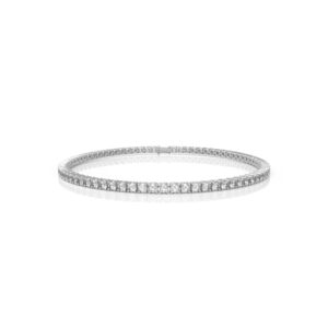 18K Gold Natural Diamond Tennis Bracelet (2.5 MM)