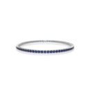 18K Gold Natural Blue Sapphire Tennis Bracelet (3 MM)