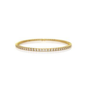 4.29 Carat Natural Diamond Diamond Tennis Bracelet in 18K Gold – 2.5MM Luxury Bracelet Dubai UAE