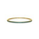 18K Gold Natural Blue Topaz Tennis Bracelet (3.25 MM)