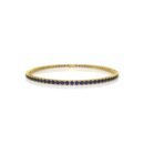 18K Gold Natural Blue Sapphire Tennis Bracelet (3 MM)