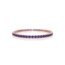 18K Gold Natural Amethyst Tennis Bracelet (3.75 MM)