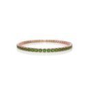18K Gold Natural Peridot Tennis Bracelet (4.25 MM)