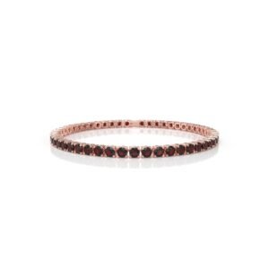 7.52 ct Garnet Tennis Bracelet in 18K Gold (18cm) – 3.5MM Natural Diamond Red Gemstone Bracelet UAE