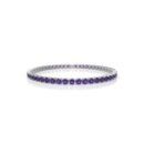 18K Gold Natural Amethyst Tennis Bracelet (3.75 MM)