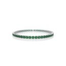 18K Gold Natural Emerald Tennis Bracelet (3.85 MM)