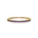 18K Gold Natural Amethyst Tennis Bracelet (3.75 MM)