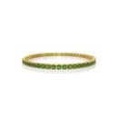 18K Gold Natural Peridot Tennis Bracelet (4.25 MM)