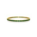 18K Gold Natural Emerald Tennis Bracelet (3.85 MM)
