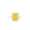 Diana Emerald-Cut Citrine and Flashing Diamond Ring in 18K White Gold (2.9ct)