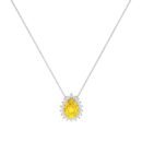 Diana Pear Citrine and Ablazing Diamond Necklace in 18K White Gold (2.4ct)