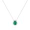 Diana Pear Emerald and Radiant Diamond Necklace in 18K White Gold (2.25ct)
