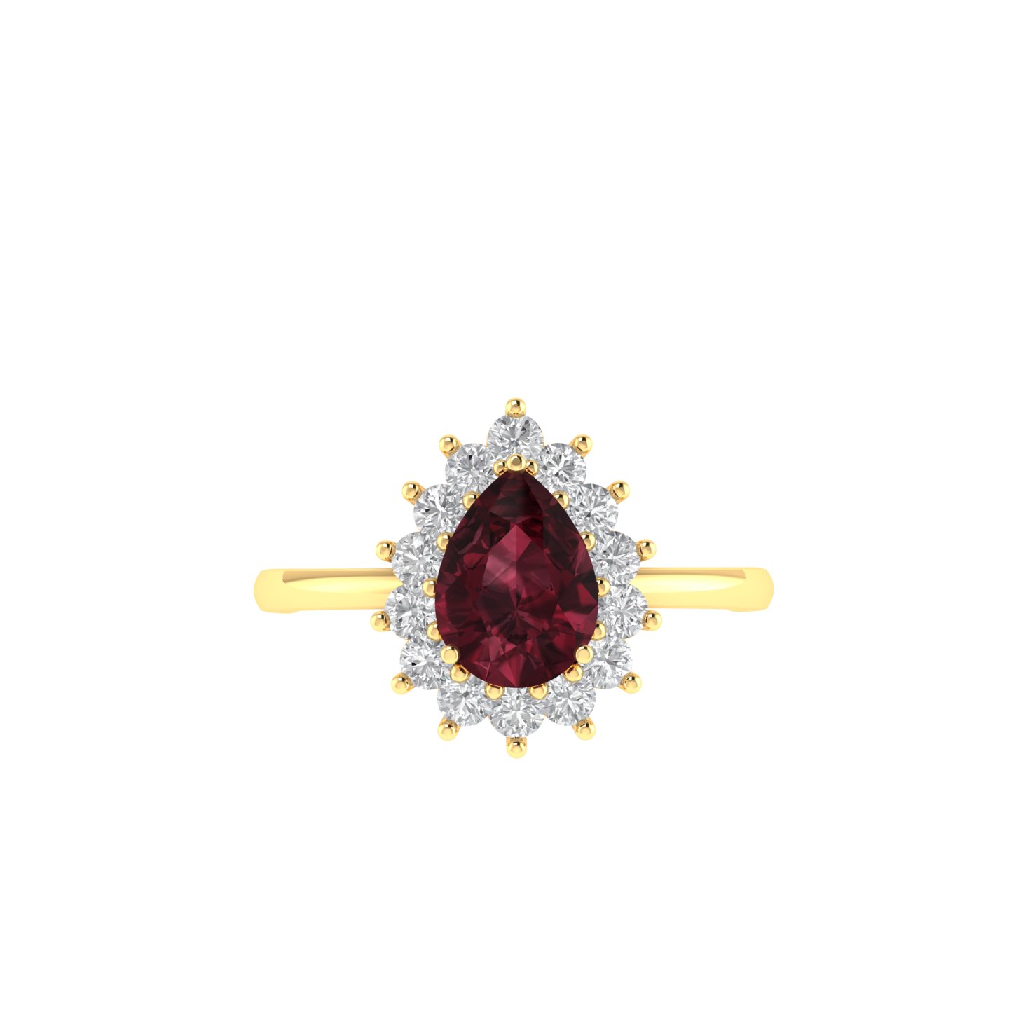 Garnet shop gold ring