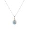 Diana Pear Opal and Ablazing Diamond Pendant in 18K White Gold (1.65ct)