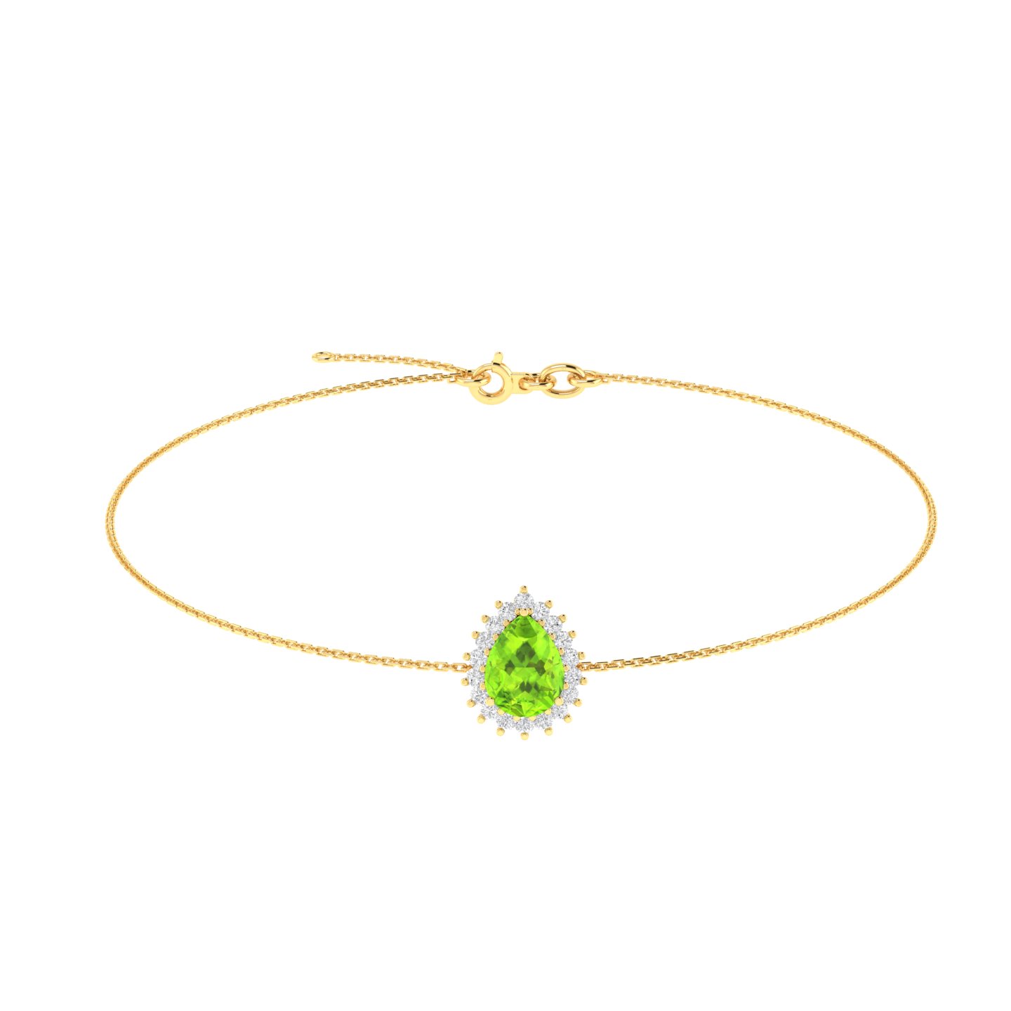 White gold peridot on sale bracelet