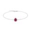 Diana Pear Ruby and Beaming Diamond Bracelet in 18K White Gold (3.15ct)