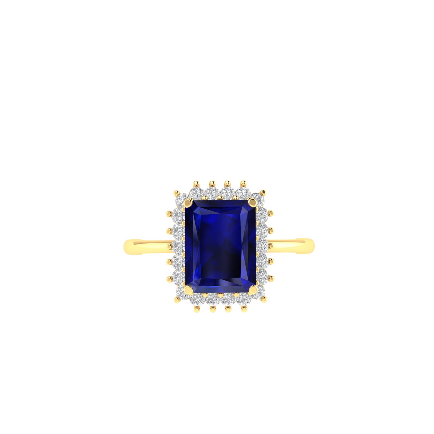 Diamond blue sapphire on sale ring