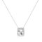 Diana Emerald-Cut White Topaz and Ablazing Diamond Necklace in 18K White Gold (4ct)