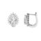 Diana Pear White Topaz and Beaming Diamond Earrings in 18K White Gold (7ct)