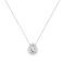 Diana Pear White Topaz and Beaming Diamond Necklace in 18K White Gold (3.5ct)