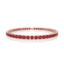 18K Gold Natural Ruby Tennis Bracelet (4.5 MM)