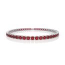 18K Gold Natural Ruby Tennis Bracelet (4.5 MM)