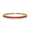 18K Gold Natural Ruby Tennis Bracelet (4.5 MM) - Image 2