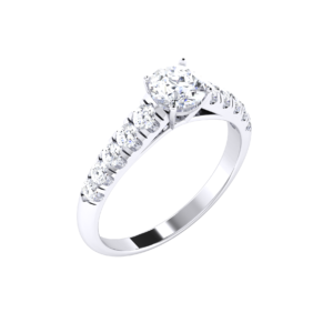 Sparkling Round 0.60 Carat Diamond Anniversary Ring in 18k Gold