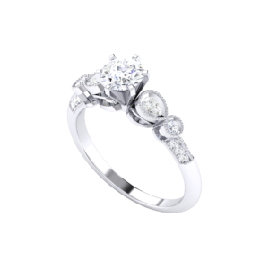 Timeless Round 0.70 Carat Diamond Engagement Ring in 18k Gold