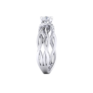 Mesmerizing Round 0.70 ct Diamond Swirl Ring in 18k Gold