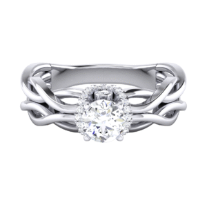 Mesmerizing Round 0.70 ct Diamond Swirl Ring in 18k Gold