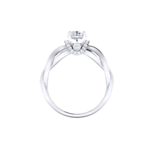 Mesmerizing Round 0.70 ct Diamond Swirl Ring in 18k Gold