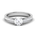 Halo of Brilliance: 0.60 ct 18K White Gold Diamond Engagement Ring