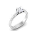 Halo of Brilliance: 0.60 ct 18K White Gold Diamond Engagement Ring