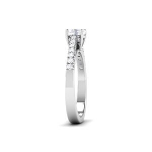 Halo of Brilliance: 0.60 ct 18K White Gold Diamond Engagement Ring