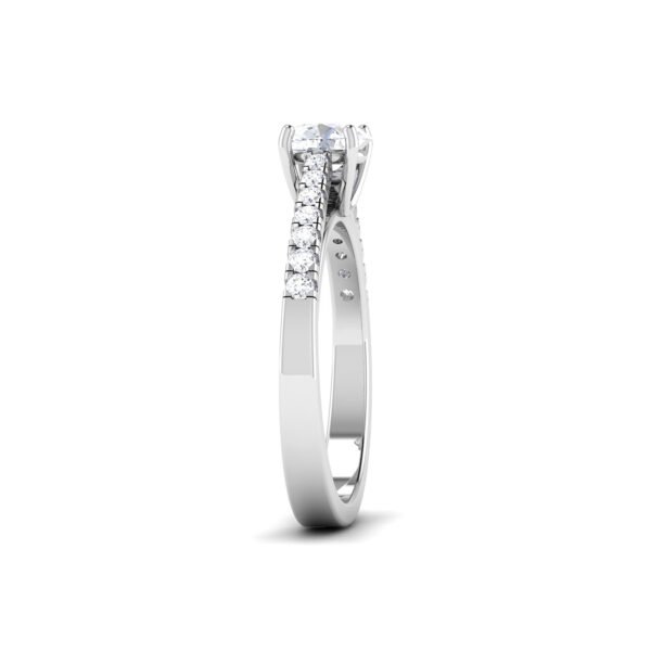 Halo of Brilliance: 0.60 ct 18K White Gold Diamond Engagement Ring - Image 3