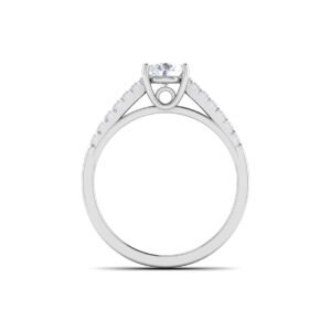 Halo of Brilliance: 0.60 ct 18K White Gold Diamond Engagement Ring