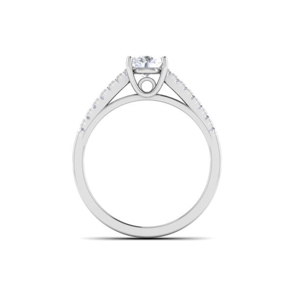 Halo of Brilliance: 0.60 ct 18K White Gold Diamond Engagement Ring - Image 4