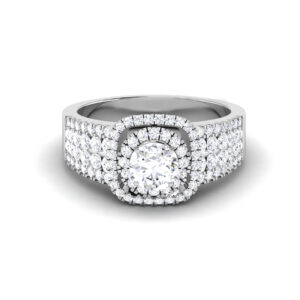 Glimmering Grace: 0.5 Carat Diamond Ring, Timeless Beauty in 18k Gold