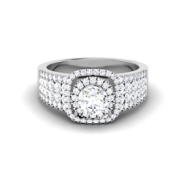 Glimmering Grace: 0.5 Carat Diamond Ring, Timeless Beauty in 18k Gold