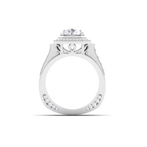 Glimmering Eternity: 2 Carat Diamond Ring, Timeless Glamour in 18k Gold
