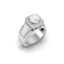 Glimmering Eternity: 2 Carat Diamond Ring, Timeless Glamour in 18k Gold