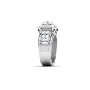 Glimmering Eternity: 2 Carat Diamond Ring, Timeless Glamour in 18k Gold