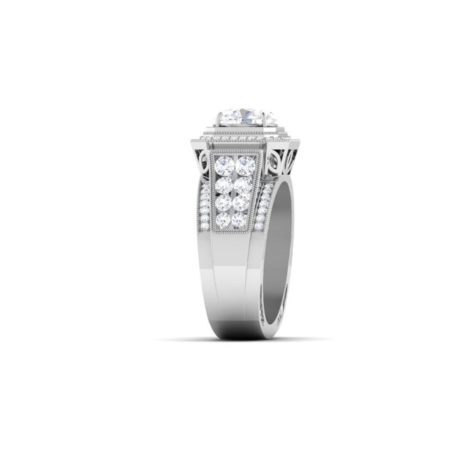 Glimmering Eternity: 2 Carat Diamond Ring, Timeless Glamour in 18k Gold - Image 4