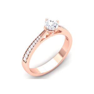 Diamond Ring 18K Gold Dubai – 0.60 Ct Gleaming Brilliance Ring UAE
