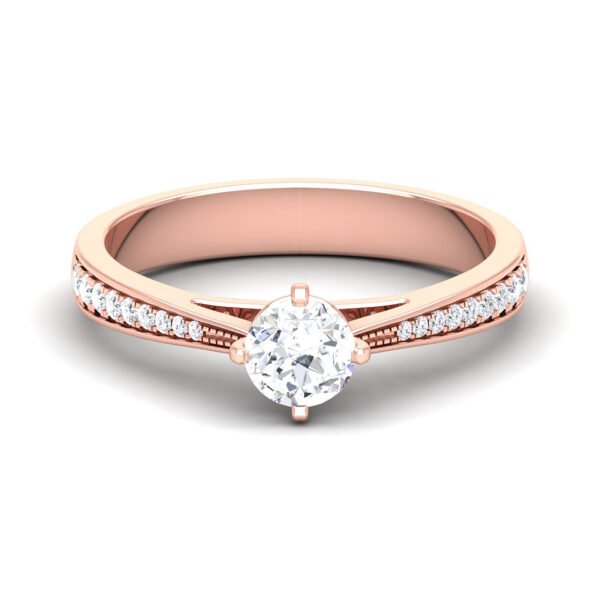 Gleaming Brilliance: 0.60 Carat Diamond Ring in 18k Gold