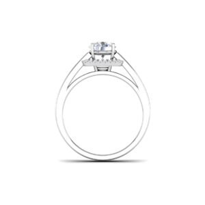 Diamond Ring 18K Gold Dubai – 0.9 ct Radiant Cascade Luxury Engagement Ring