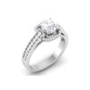 Radiant Cascade: 0.9 Carat Diamond Ring, Captivating Brilliance in 18k Gold - Image 3